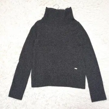 새상품급 폭시 FOXY 니트 캐시미어 100% 하이넥 그레이