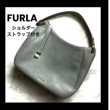 훌라 그레이 가죽 핸드백 숄더 중형