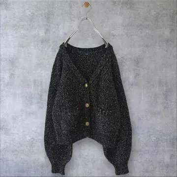 새상품급 쉽스 손세탁 OK 트위드 골드 버튼 숏 가디건