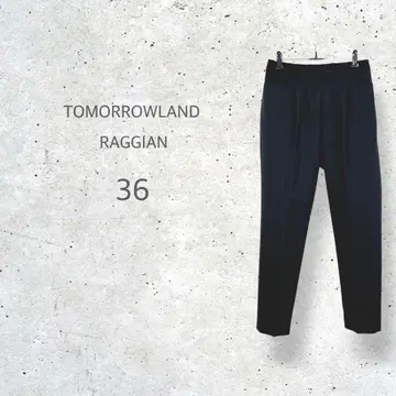 [ TOMORROWLAND ] REGGIAN 턱 팬츠 센터 프레스 블랙