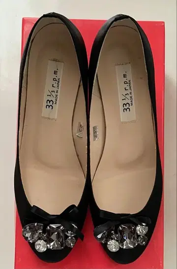 r.p.m. 비쥬 장식 펌프스 블랙 리본 비쥬 23.5cm