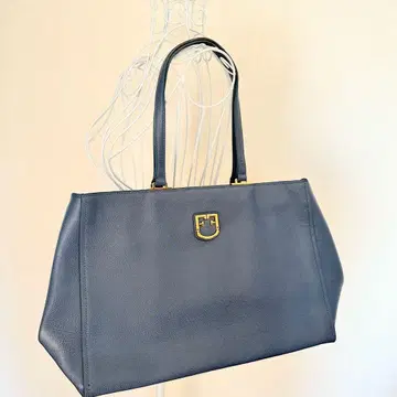 FURLA 정품 블루 그레이 토트백 미사용 새상품
