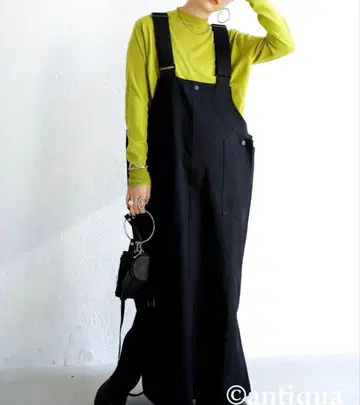 안티카 살로펫 스커트 오버롤 스커트 원피스 블랙