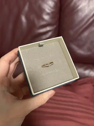 K10 핑크 골드 다이아몬드 반지 8호