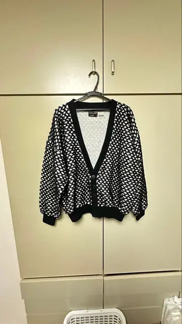 DOWN TOWN 57 GEAR 가디건 L 블랙/화이트