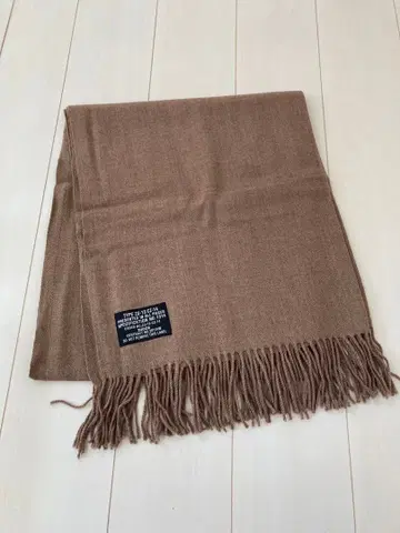 거의 미사용 ZUCCa 브라운 머플러 ZU-13-CZ-14