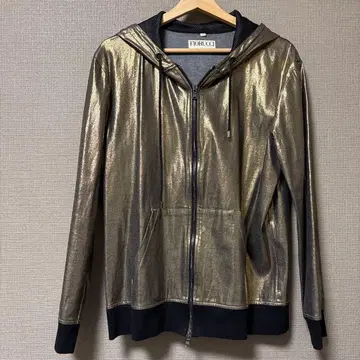 Fiorucci 메탈릭 골드 후드티 S 사이즈