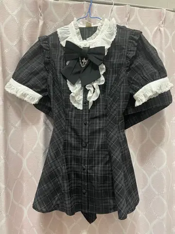 시크릿허니 반팔 액세서리 리본 셋업