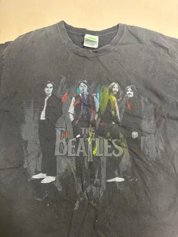 The Beatles 그래픽 T셔츠 블랙 (구제 의류)