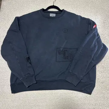 C.E OVERDYE DOUBLE FACE CREW NECK 트레이닝복