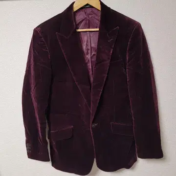 HIGH STREET 벨로아 L 자켓 보라색 퍼플 긴팔