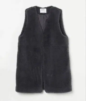 three dots 쓰리도츠 에코 퍼 베스트 다크 그레이