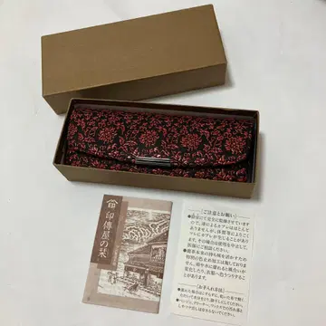 미사용 새상품 인덴야 인덴 제조 본점 꽃무늬 안경 케이스