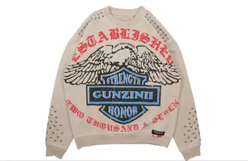 GUNZINI 스터드 장식 베이지 트레이닝복