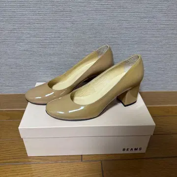 BEAMS 베이지 하이힐 펌프스