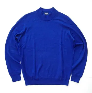 DRUMOHR 모크넥 니트 50 블루 스웨터 울 돌모어