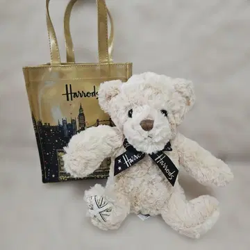 해롯 HARRODS 봉제 인형 포함 미니 토트백 영국 런던