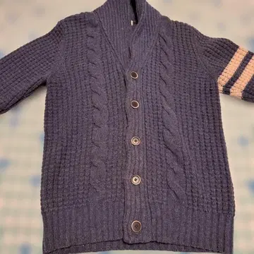 백 넘버 울 혼방 니트 가디건 L