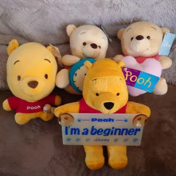 푸우 봉제 인형 4개 세트