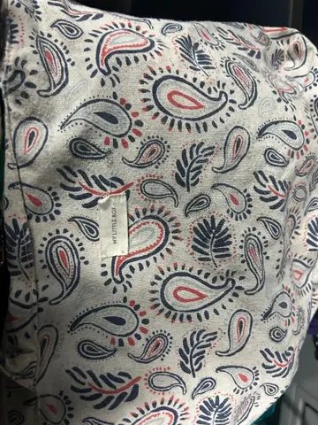 페이즐리 무늬 코튼 소재 토트백