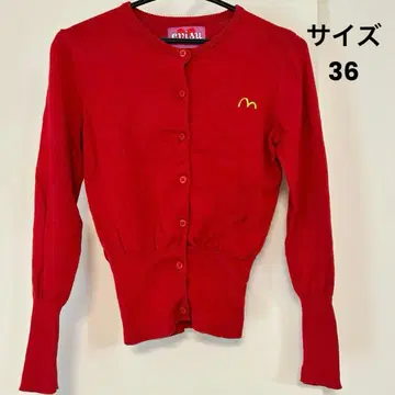 evisu 빨간색 가디건 사이즈 36