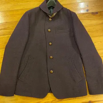 BOYCOTT 다크 브라운 스탠드 카라 자켓