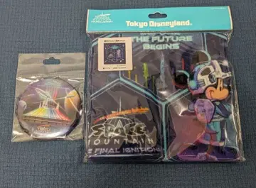 캔배지 워시 타월 스페이스 마운틴 디즈니 미키마우스