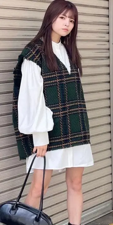 MURUA 무루아 오리지널 트위드 셔츠 원피스