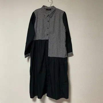 [ 미착용 ] melange 프론트 오픈 원피스