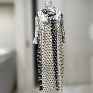 기모노 리메이크 롱 원피스 탈부착 보타이 포함