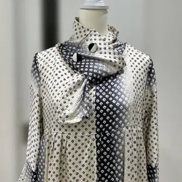 기모노 리메이크 롱 원피스 탈부착 보타이 포함