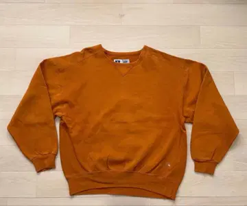 러셀 하이 코튼 오렌지 맨투맨 USA L 사이즈