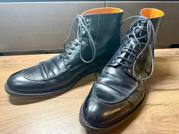 LORENS(로렌스) 레이스업 숏부츠 블랙 44 (가죽 신발)