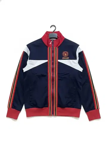 스포티 집업 자켓 네이비