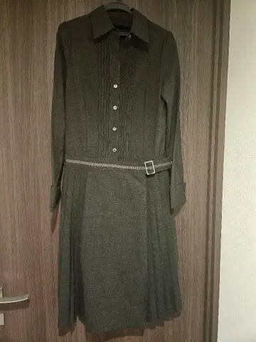 sov. 소브 플리츠 셔츠 원피스 그레이