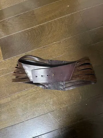 FRANK DANIEL 다크 브라운 가죽 벨트