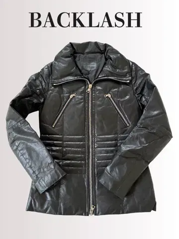 BACKLASH 백래쉬 ballet 블랙 가죽 다운 자켓