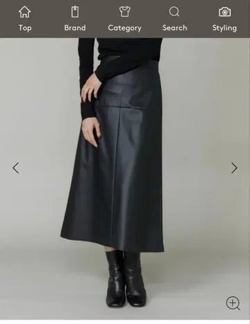 이네드 인조 가죽 스커트