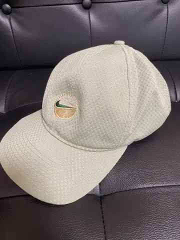 90s NIKE 자수 로고 캡 연한 녹색