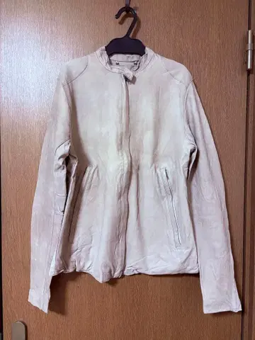 SISII 베이지 집업 가죽 자켓 M 미사용 새상품