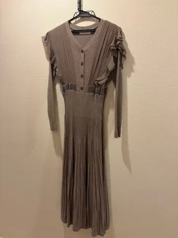 LILY BROWN / 쉬폰 도킹 니트 원피스