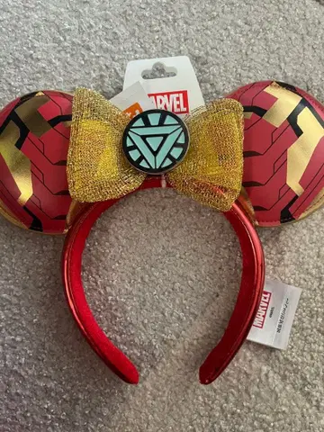 택 포함 새상품 아이언맨 머리띠 홍콩 디즈니 marvel