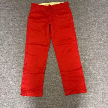 빨간색 슬림 스트레이트 팬츠 Dickies