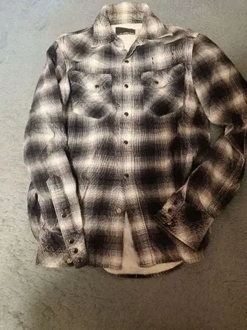 NUMBER (N)INE 체크 무늬 긴팔 셔츠