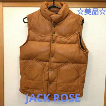JACK ROSE 가죽 다운 베스트 새상품급 브라운 계열