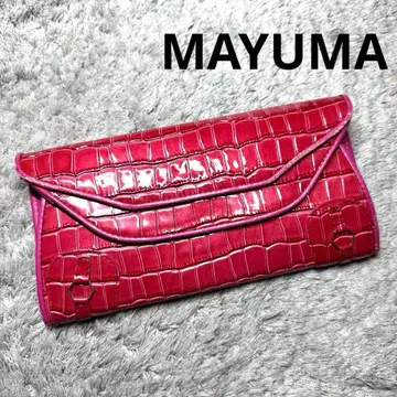 MAYUMA 마유마 장지갑 에나멜 악어 엠보싱 대용량