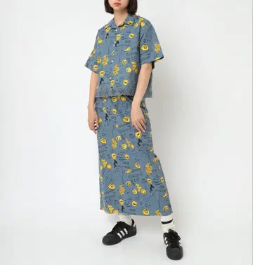 RNA 니코 올 패턴 셔츠 스커트 셋업