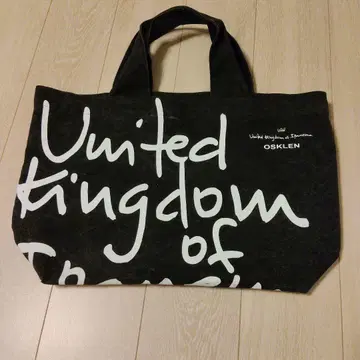 OSKLEN 토트백 블랙 화이트 문자