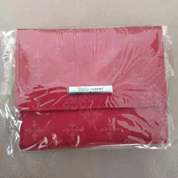 새상품 미사용 데일리 러셋 3단 폴더형 지갑 빨간색