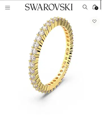 SWAROVSKI 골드 크리스탈 반지 50